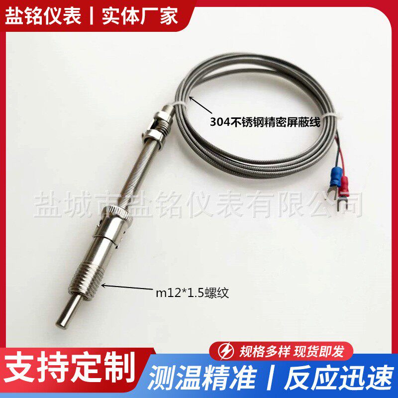 供应可调压簧式热电偶热电阻K/E型PT100型WRNT/WZPT-01感温探头