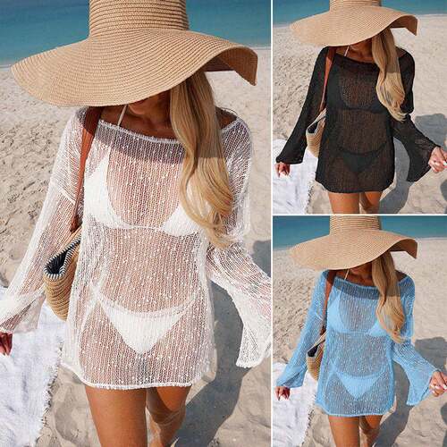 Women ' s Glitter Knit Cover Up without Bikini Set , Casual