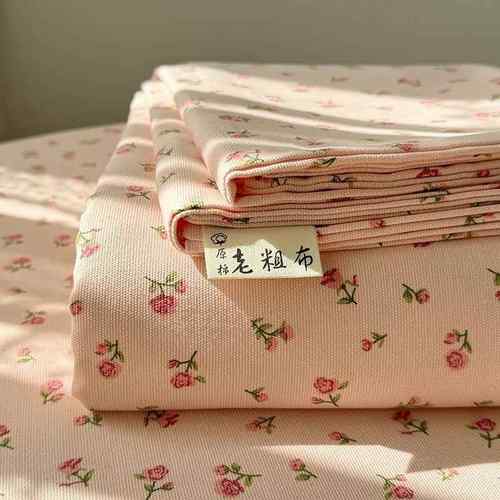 老粗布棉床单单件100棉秋冬学生宿舍单人床单被单枕套三件套