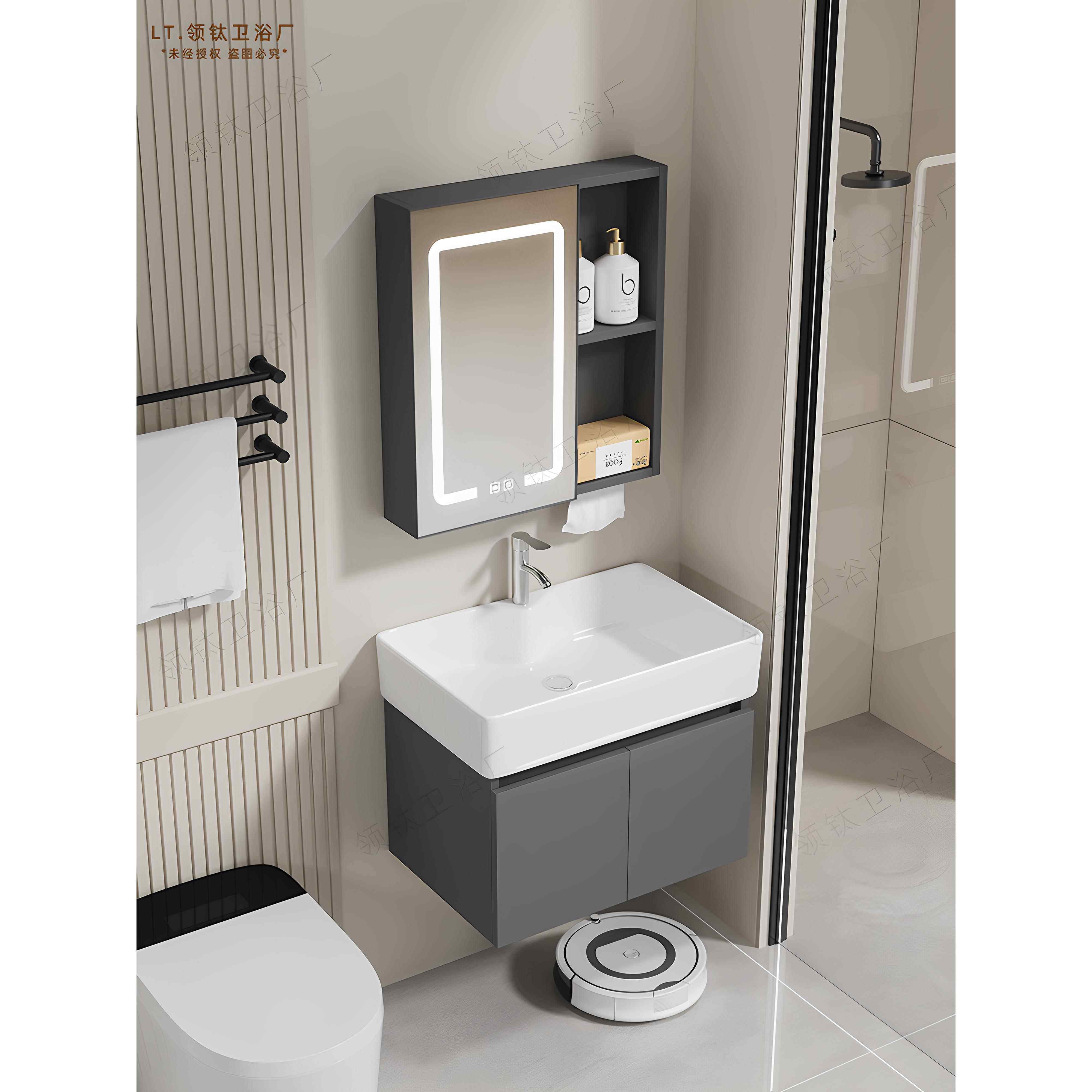 蜂窝铝小户型浴室柜组合卫生间洗脸盆挂墙式洗手盆北欧洗漱台盆