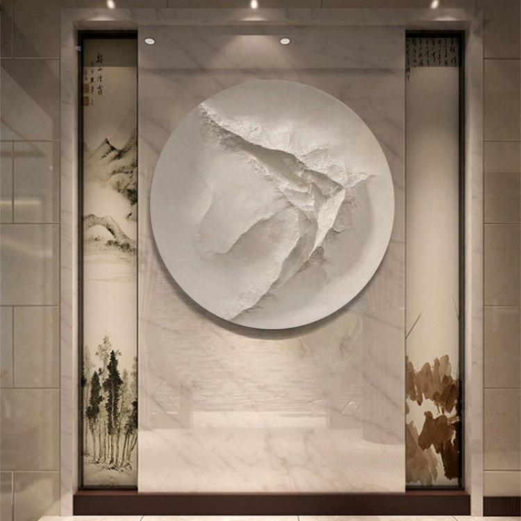 墙壁挂饰酒店墙面装饰样板房实物圆形装饰画玄关过道轻奢创意壁饰