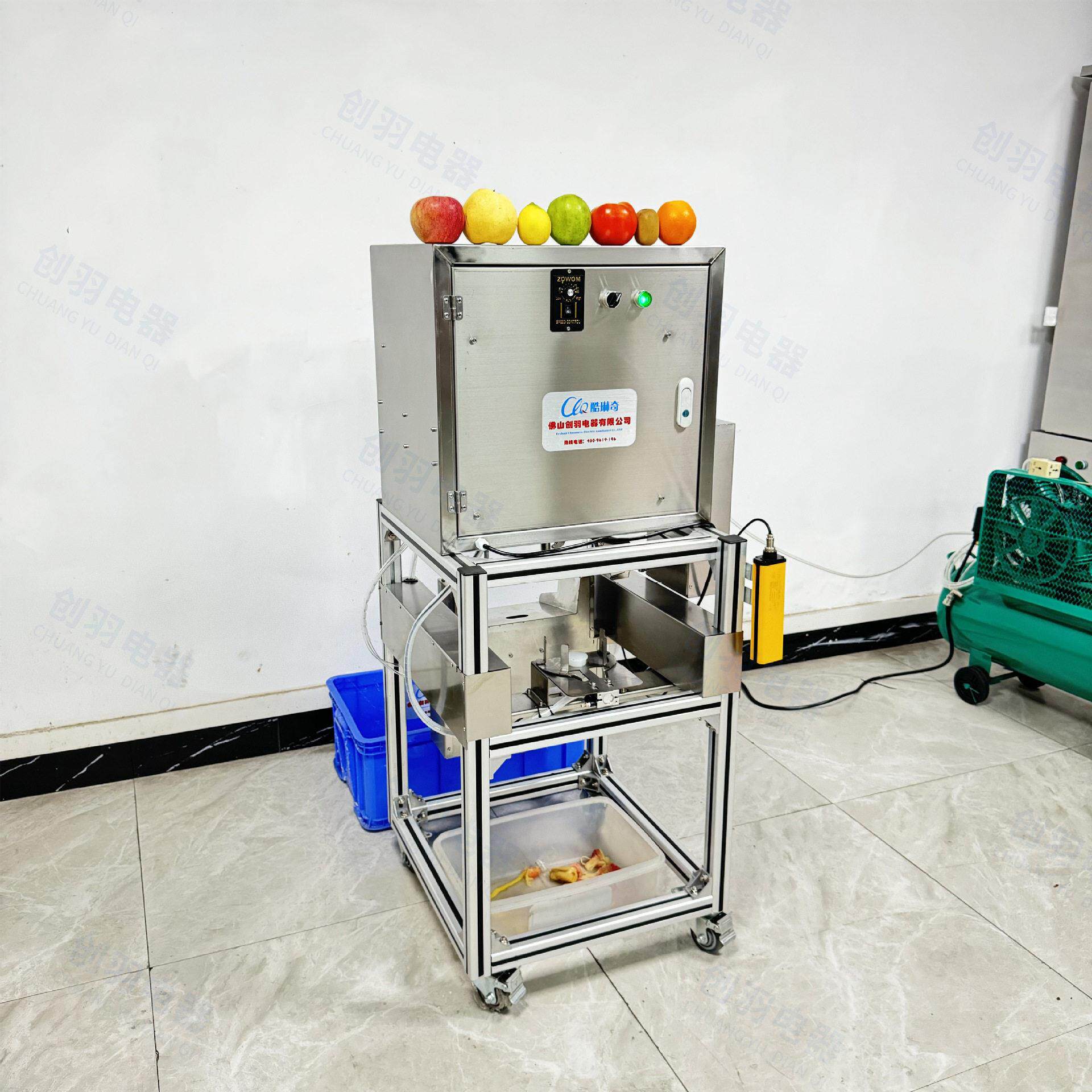 广东大型水果削皮机工厂柿子毛桃柠檬削皮去核机雪梨苹果切片机