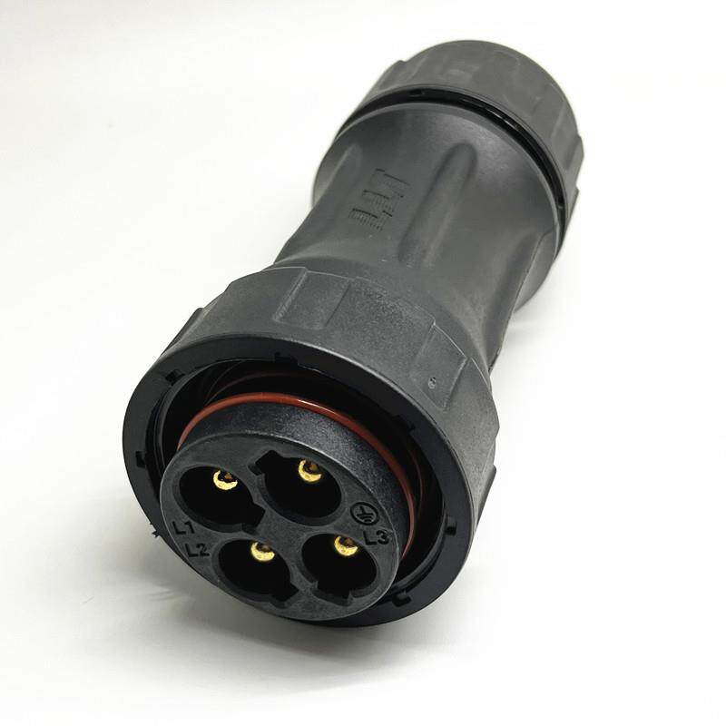 户外大电流70A公母对接防水连接器 大型重载机械螺丝锁线防水插头