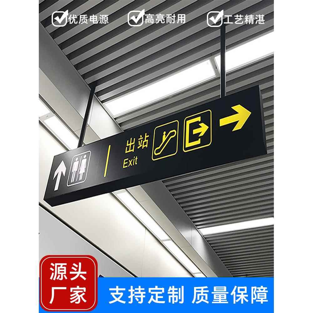 地下车库停车场双面吊牌灯箱指示牌商场医院发光镂空导视向牌悬挂