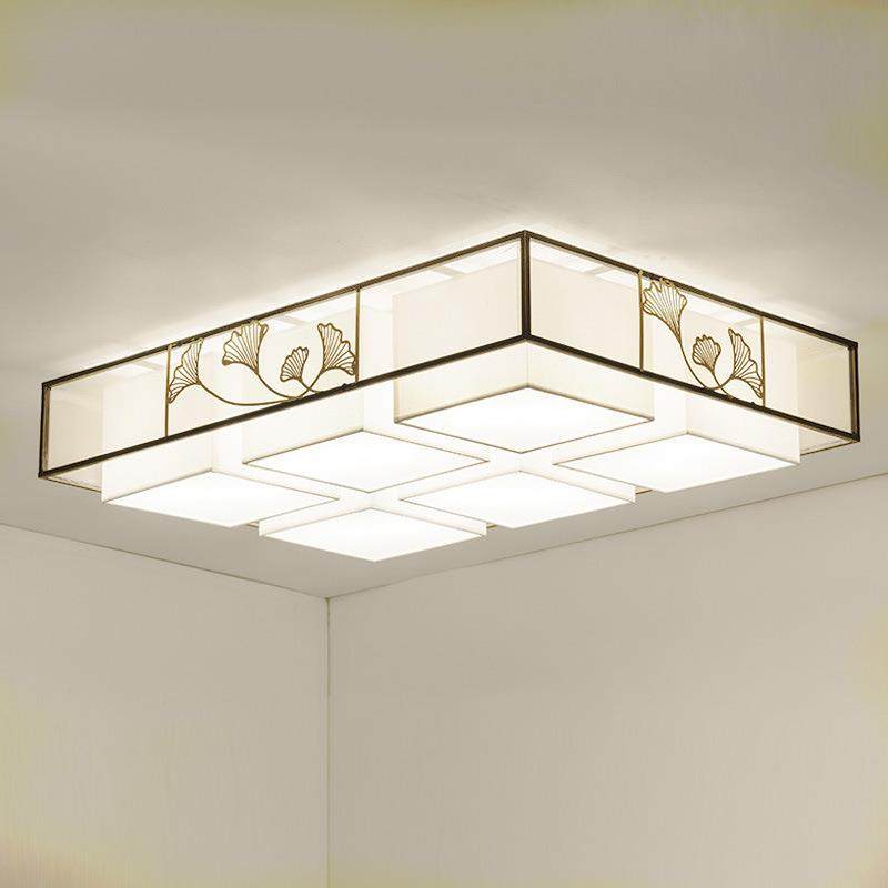 新中式吸顶灯 led长方形灯具套装组合客厅大灯简约现代餐厅卧室灯