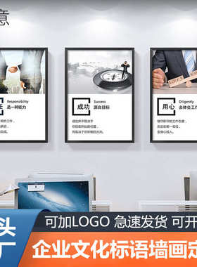 励志墙贴挂画办公室公司企业文化背景墙装饰面装饰激励团队标语