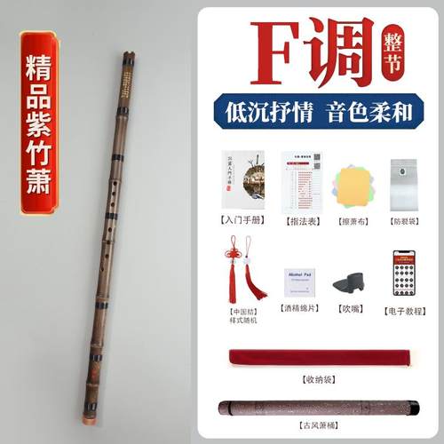 高档傲音洞初学入门专业箫演奏反正F调南萧八孔G手调古风高级长萧