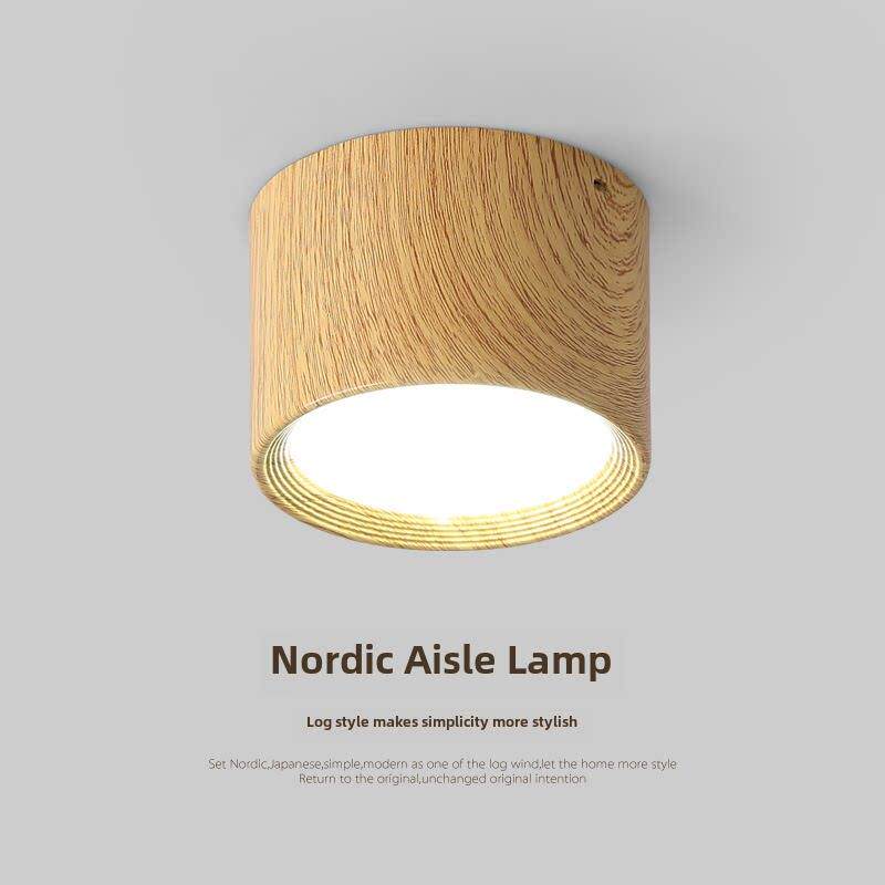 圆形明装筒灯免开孔吸顶客厅卧室玄关背景走廊过道led天花灯射灯