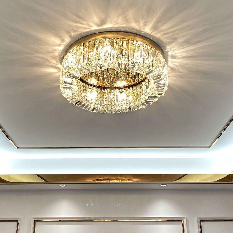 卧室吸顶灯led房间灯轻奢简约北欧灯具套餐后现代水晶灯客厅灯