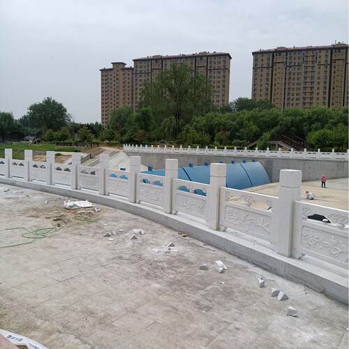 石雕栏板园林石雕花岗岩石护栏设计安装石雕栏板可现场安装