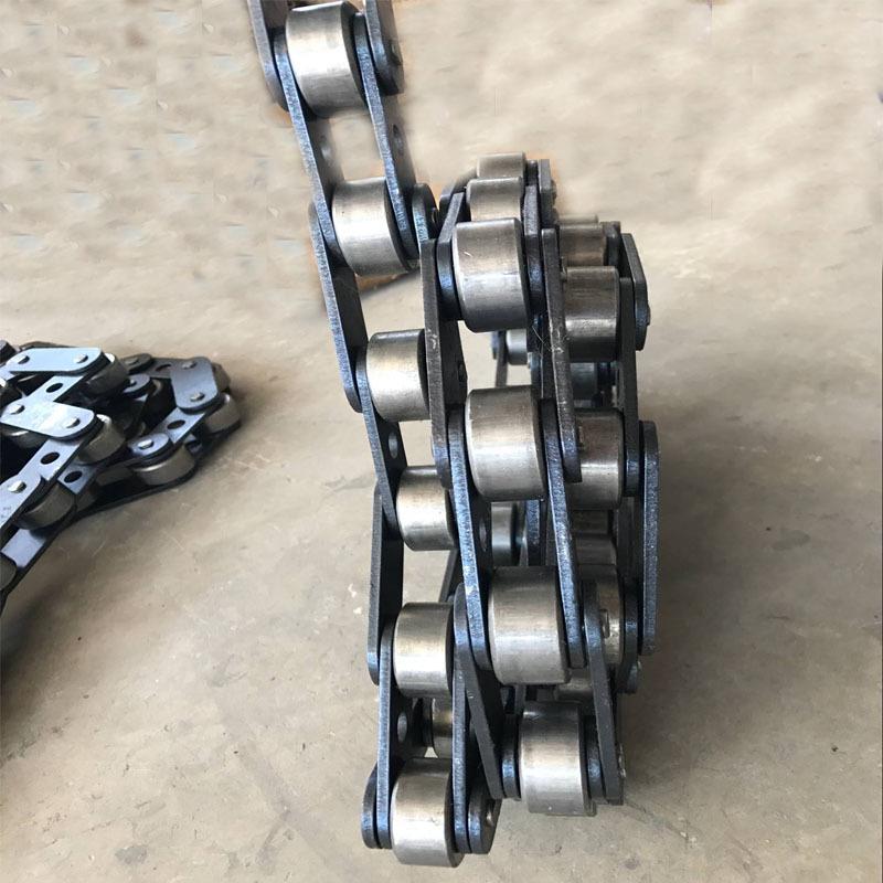 厂家不锈链钢条双板侧双孔单滚侧单孔弯传动链碳钢大珠双节距QOE