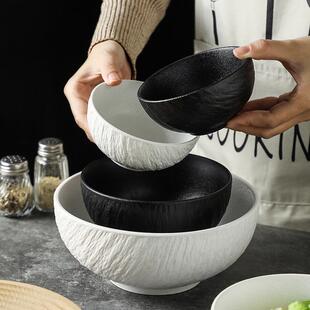 一套高颜值具碗盘餐具日全餐套家Z1204用陶瓷个性釉下彩碗碟盘套