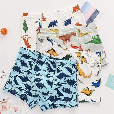 4Pc Panties for Boys Underwear Kids Boxer Panties Cotton Tee