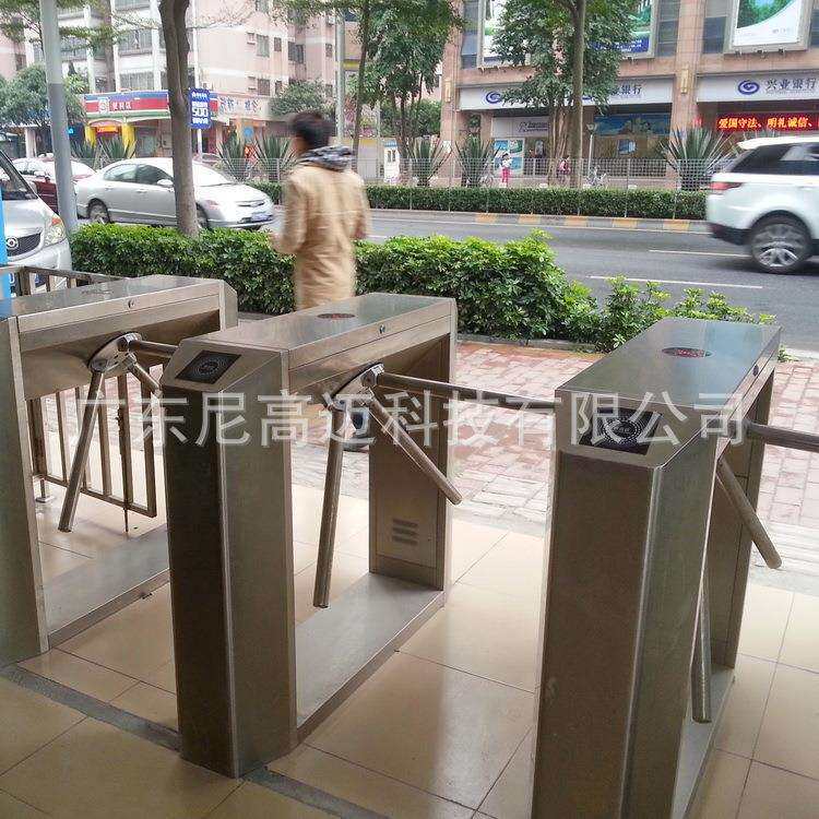三辊闸门三通道考勤闸机普君路工地打卡旋转闸双向出入三叉闸