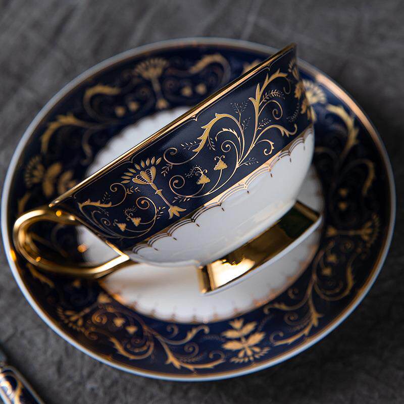 复古骨瓷欧式咖啡杯套装茶具高档轻奢精致家用陶瓷奢华杯子茶杯