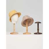 实木帽托橱窗头模展示架 店帽子架托家用服装 帽子架台式 帽架服装