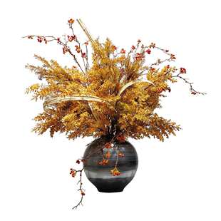 新中式陶瓷花器创意插花仿真花艺轻奢摆件样板房软装艺术酒店装饰