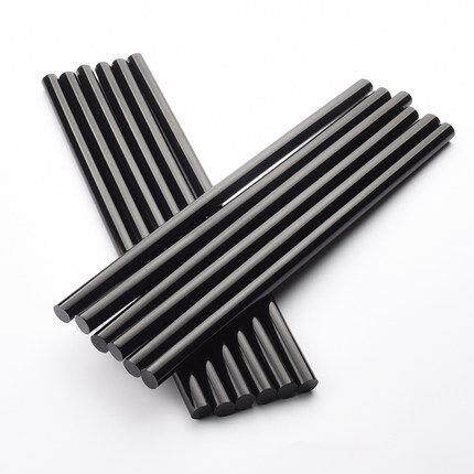 高粘黑色热熔胶棒7mm11mm假发热熔胶条强力DIY手工胶棒包邮热熔胶