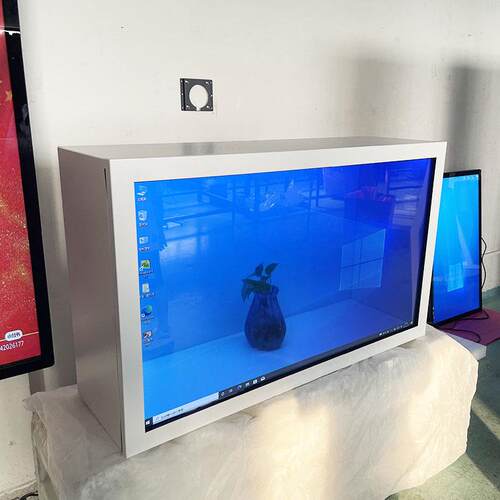 亿聚触摸互动透明柜展示屏液晶橱窗触控广告机透明物品展示柜