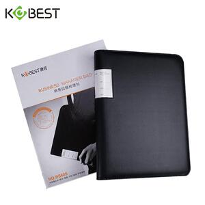 KOBEST康百25694B605活多功能商务S拉链经理包卡插槽计算器页页资