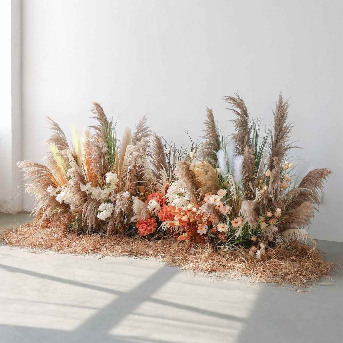 秋色芦苇仿真花造景观室内橱窗装饰摆设干花仿生植物绿植落地摆件