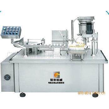 全自动精油罐装机小瓶子西林瓶口服液液体灌装旋盖/轧盖一体机