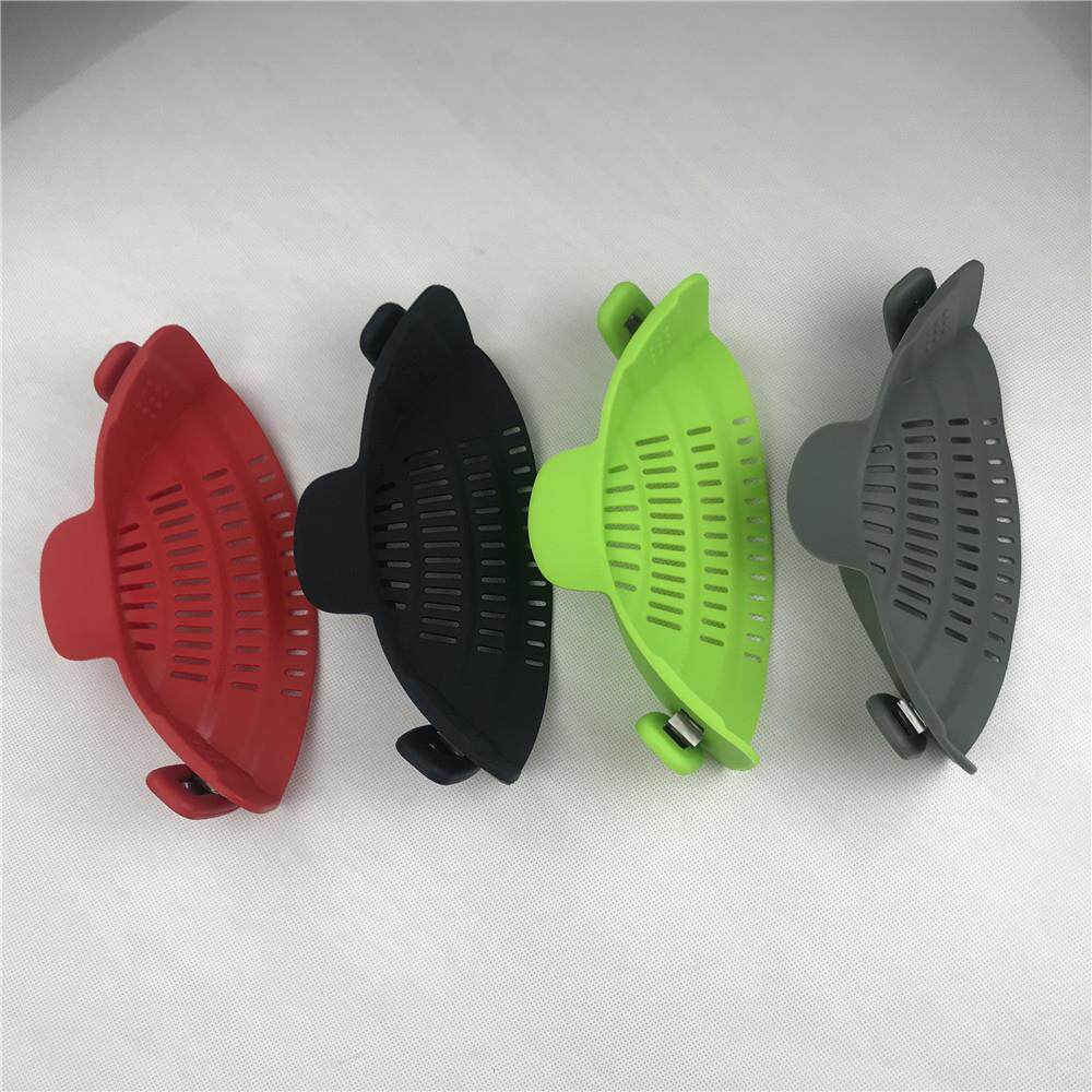 硅胶沥水器 厨房沥水器硅胶锅边蔬菜倒菜沥水器 家用面条过滤器