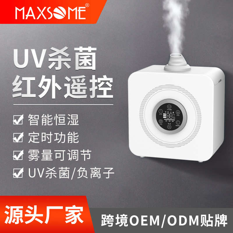 家用4L壁挂加湿器商用酒店增湿餐厅挂墙UV负离子喷雾机外贸