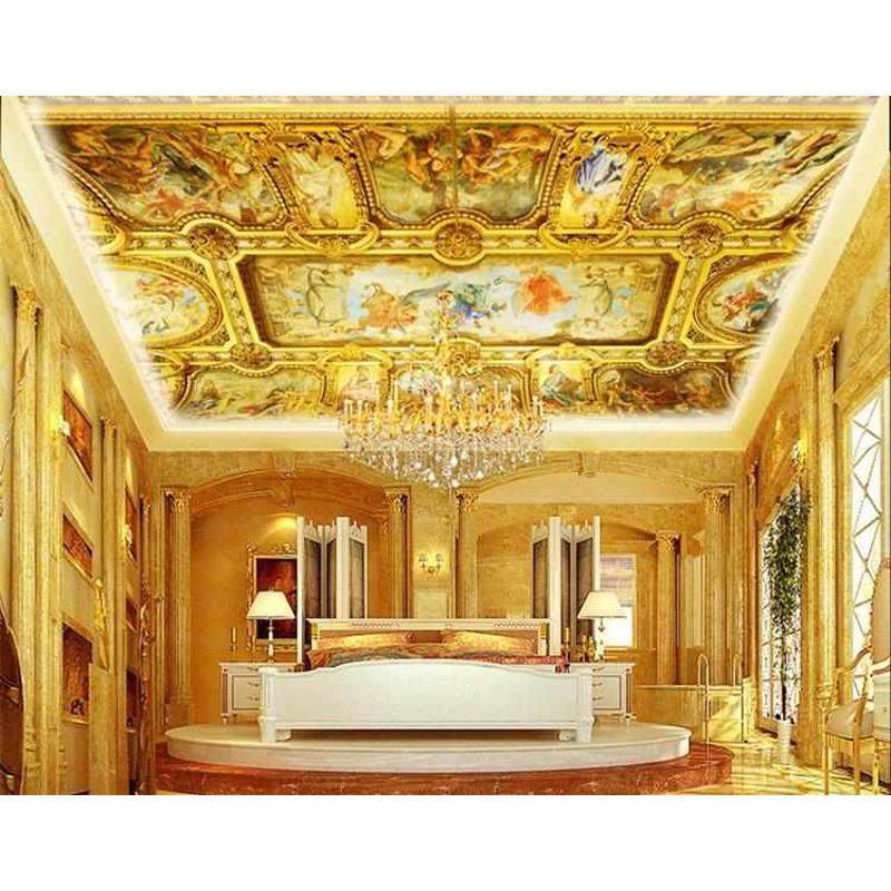 天花板大型布大厅奢华天顶壁纸锭3d壁画立体墙纸欧式吊顶酒店制墙,家装主材,定制壁画,淘宝优惠券,粉丝福利购,淘宝优惠卷