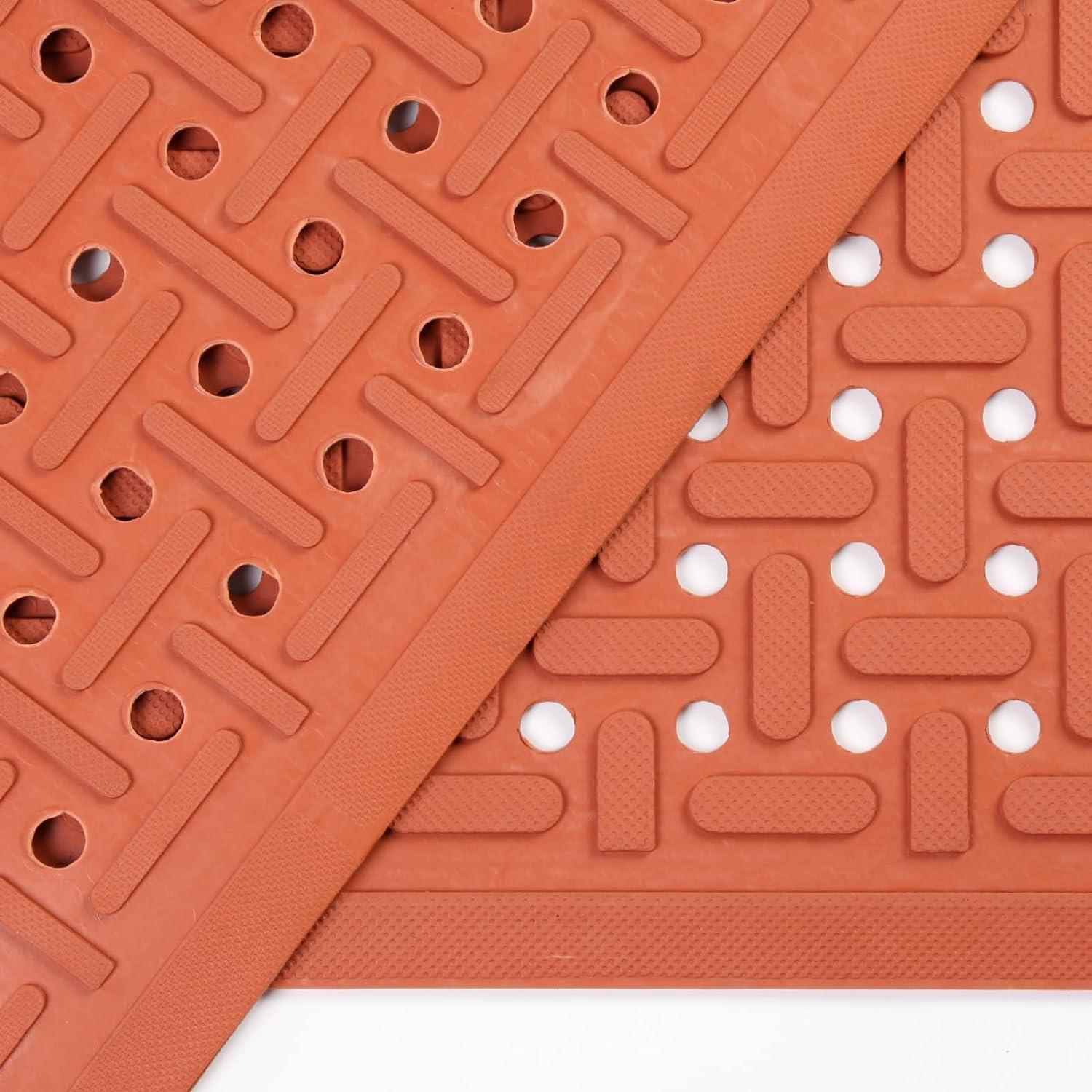 加厚带孔甲板防滑橡垫餐胶厅厨DON房防车油抗疲劳脚垫间防厂房滑