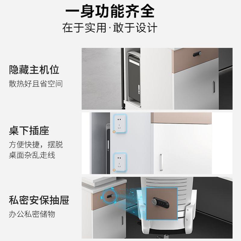 职员办公桌椅组合员工位64四人位简约现代公司办公室屏风隔断卡座