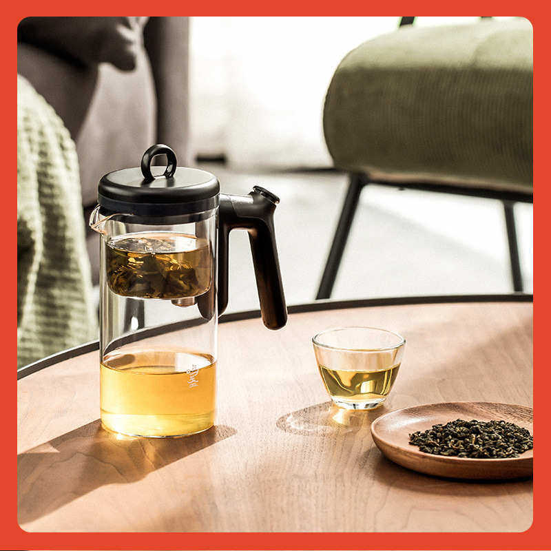 ▽MZ-8003飘逸杯泡茶壶玻璃内胆分茶器耐热茶水分离杯懒人茶