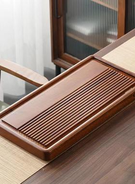 简约整块工花梨实排木茶盘长方形家用办公中号干20220511茶台水式
