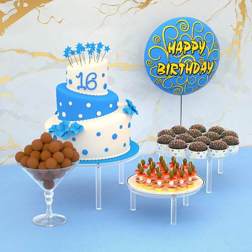 3层亚克力蛋糕展示架 圆形甜品摆放架三件套 cake stand
