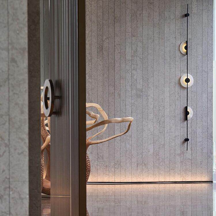 北欧极简后现代客厅电视背景墙壁灯酒店楼梯别墅售楼部长条款壁灯