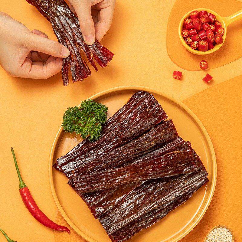 四栖香牛肉丝500g散装五香麻辣长牛肉干小包四川特色牛肉