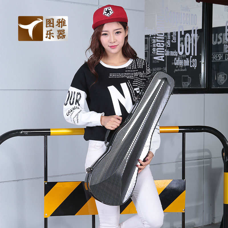 乐器配件白红蓝色4/4小提琴盒1/2琴箱防潮压复合碳纤维双肩背手提