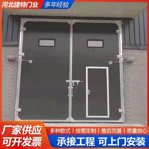 工业平开门车间厂房手动平开门彩钢夹芯板大门厂房车间保温平移门