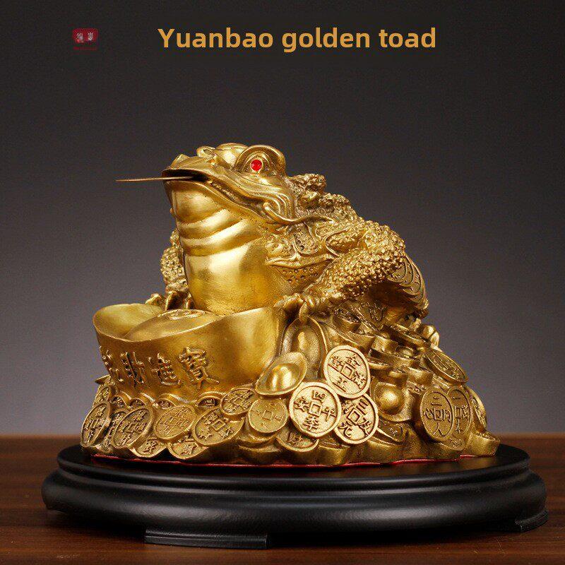 铜金蟾蜍饰品客厅三脚铜金蟾蜍家居入口装饰三脚金蝉店开业礼品