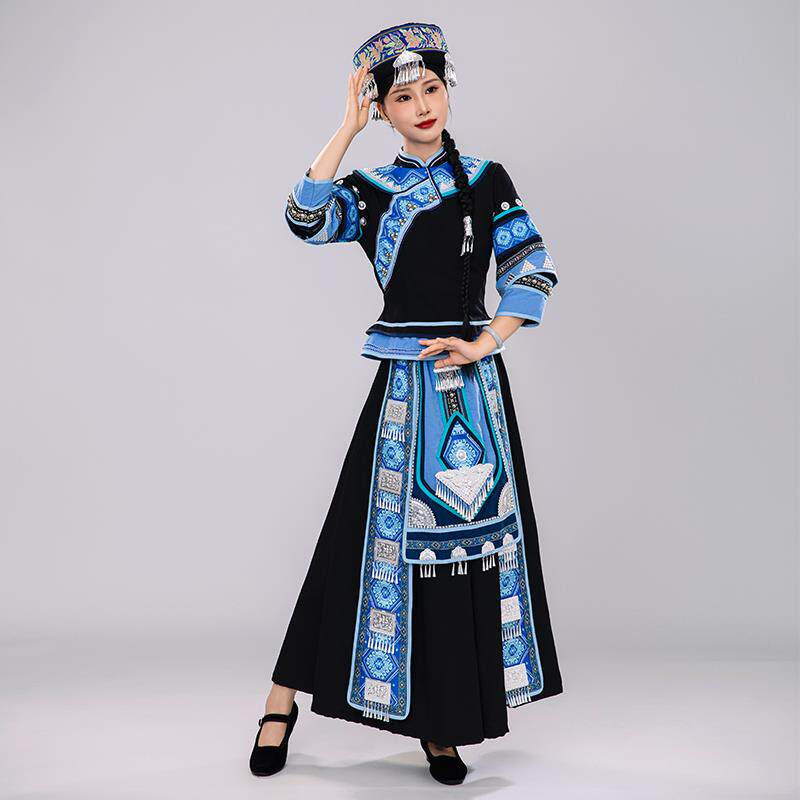 高档月三广西壮成族服装少数民族舞蹈服装男女款人族民演出服苗族