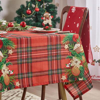 Christmas tablecloths waterproof Christmas decorations cloth