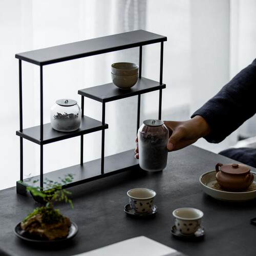 铁艺展示架 茶具茶壶收纳架展示架博古架茶道配件茶室摆件