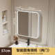 单独物架挂铝镜洗手间卫生间智能镜太空浴室柜圆角镜子墙式 置浴室