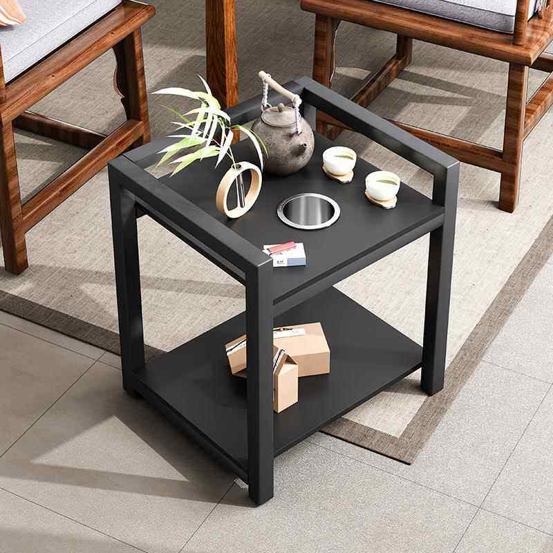 麻将小茶几棋牌室客厅茶几置物架中式支架烟灰缸茶水架边桌边几