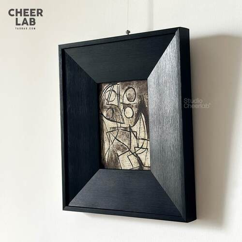 CHEERLAB 抽象线条客厅装饰画中古风高级感挂画黑胶质感轻奢壁画