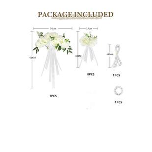 新款直销新款婚庆结婚用品婚车装饰套装车头拉花主婚车仿真花车布