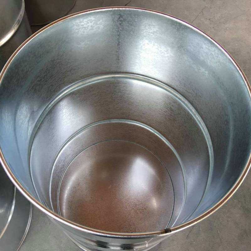 厂家批发200L开口圆形镀锌铁桶 208升化工涂料桶铁皮桶包装桶