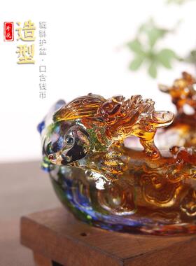 琉璃招财宝、方绣块聚招财、碧宝盆、客晶厅KUP入口摆件招财、水