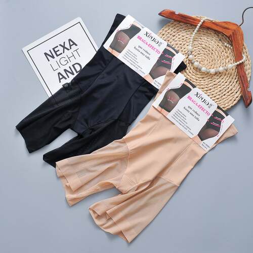 Extended leg cinching waist pants with flat corner mesh