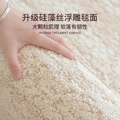 地毯客gzs24525厅防水防污新款硅藻丝卧擦室洗可免奶油风床边垫大